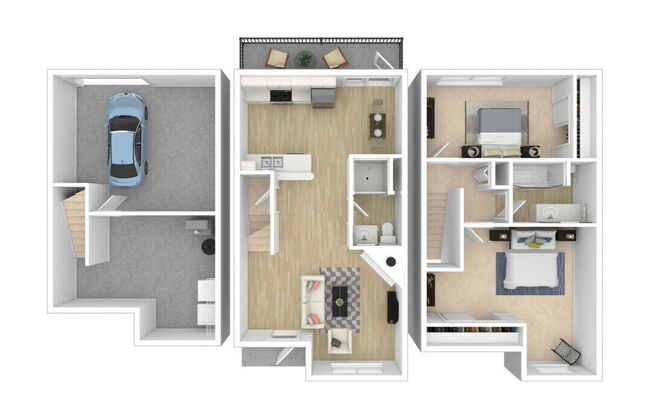 2 beds, 2 baths, 1,036 sqft, $1,660