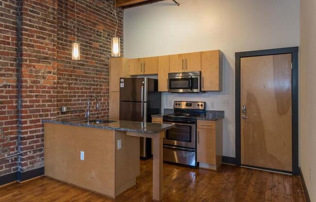 Modern kitchen at The Masonry in Richmond Va