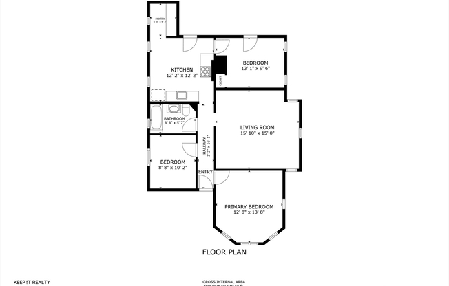 3 beds, 1 bath, 1,050 sqft, $2,850, Unit 2