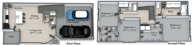 3 beds, 2.5 baths, 1,683 sqft, $2,450