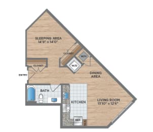 1 bed, 1 bath, 664 sqft, $2,955