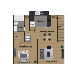 1 bed, 1 bath, 720 sqft, $1,399