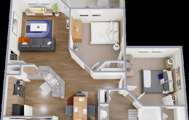 2 beds, 1 bath, 895 sqft, $1,746