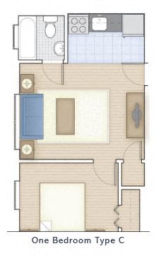 1 bed, 1 bath, 400 sqft, $988