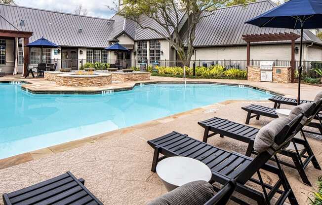 Community Pool with Lounge Seating
