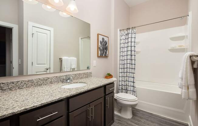 Bathroom With Bathtub at Abberly Solaire Apartment Homes, Garner, NC