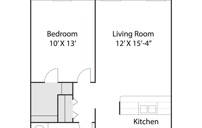 1 bed, 1 bath, 596 sqft, $920, Unit 22