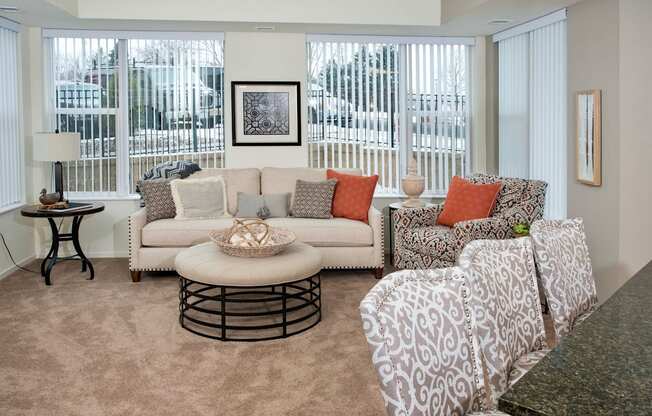 Living Room at The Grainwood Senior Apartments, Prior Lake, MN