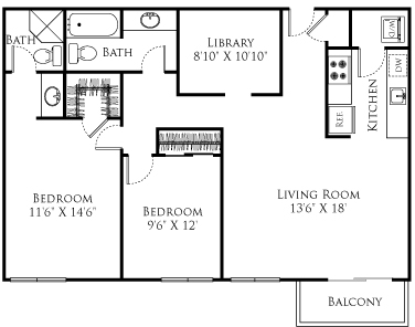 2 beds, 2 baths, 1,014 sqft, $3,988