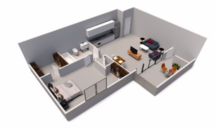 1 bed, 1 bath, 533 sqft, $1,250