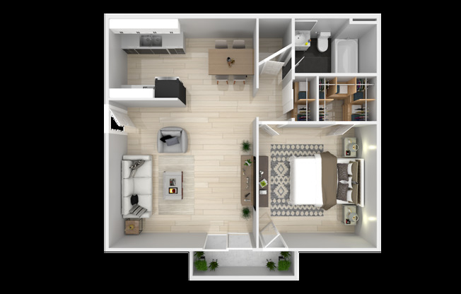 1 bed, 1 bath, 664 sqft, $930, Unit 38