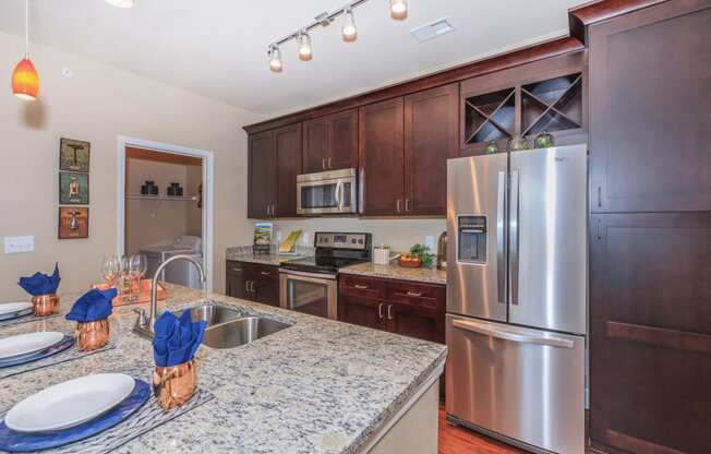 Well Equipped Kitchen at Sorrento at Deer Creek Apartment Homes, Overland Park, KS, 66213