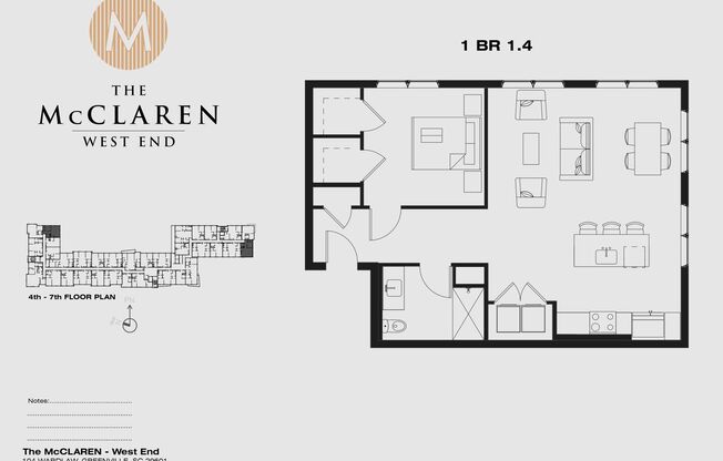 1 bed, 1 bath, 766 sqft, $2,621, Unit 811
