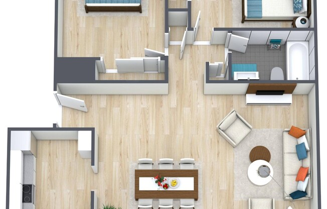 2 beds, 1 bath, 1,025 sqft, $1,350