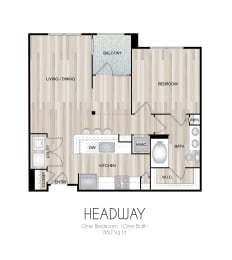 1 bed, 1 bath, 860 sqft, $1,487