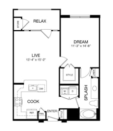 1 bed, 1 bath, 750 sqft, $1,624