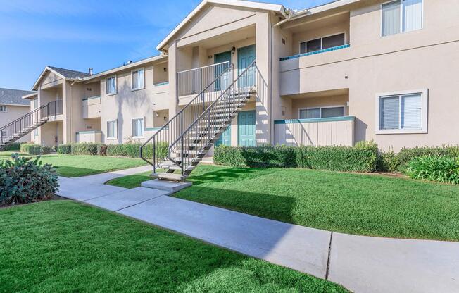 a large lawn in front of a house