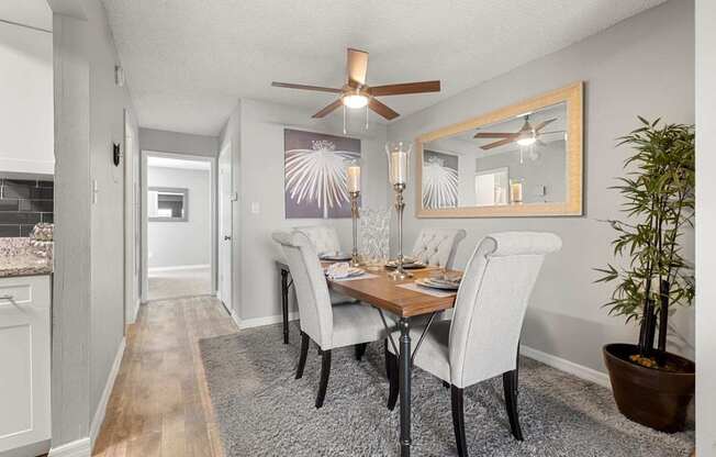 Model dining room at Oasis at Bayside Apartments in Largo, FL