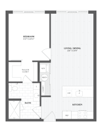 1 bed, 1 bath, 725 sqft, $2,734