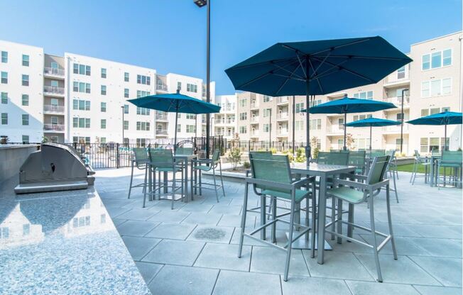 Poolside Dining Area at Vida Kannapolis, Kannapolis, 28081
