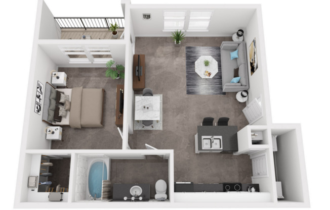 1 bed, 1 bath, 652 sqft, $1,087