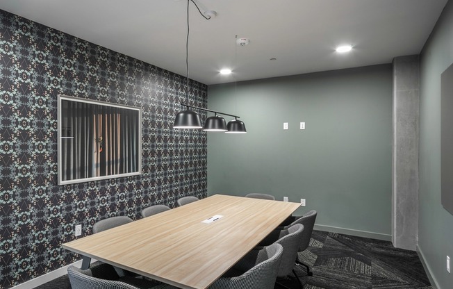 Elevate your meetings with privacy and professionalism at Modera EaDo's private conference rooms, designed for seamless collaboration and focus.