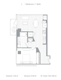 1 bed, 1 bath, 758 sqft, $3,109