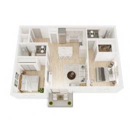 2 beds, 2 baths, 980 sqft, $2,605