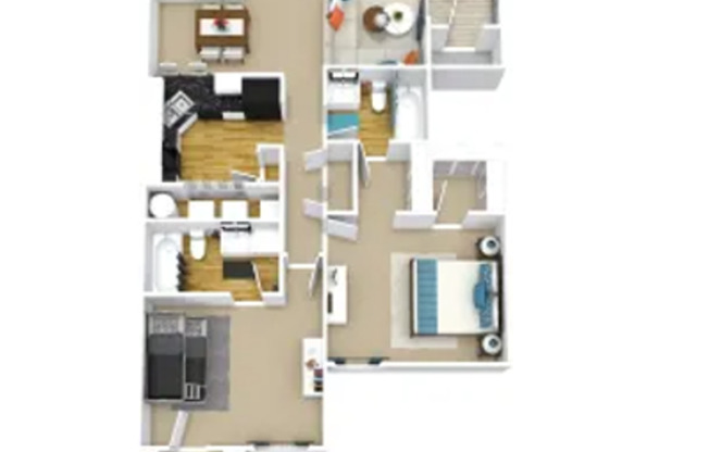 2 beds, 2 baths, 1,023 sqft, $1,594, Unit 14-307