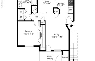 1 bed, 1 bath, 647 sqft, $1,011