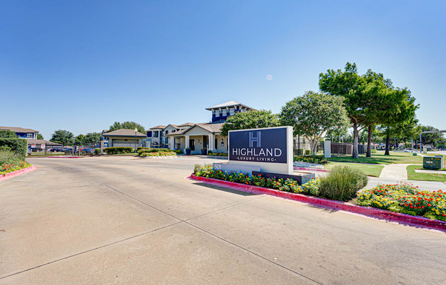 Property Signage at Highland Luxury Living, Lewisville, TX, 75067