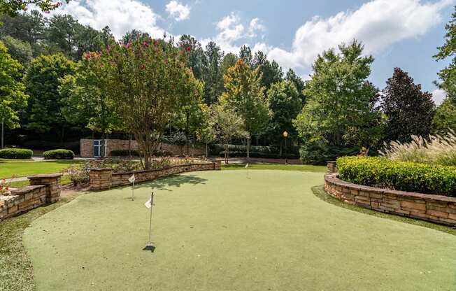 Lea Woodstock apartments in Woodstock, Georgia photo of putting green.