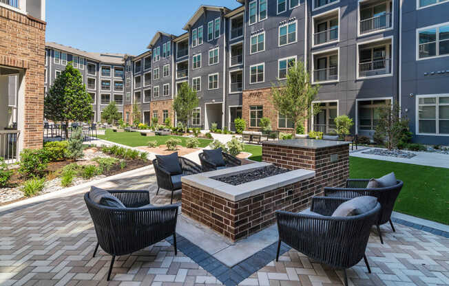 Courtyard with Fireplace