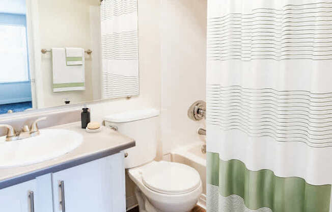 A white toilet sits next to a sink in a bathroom.