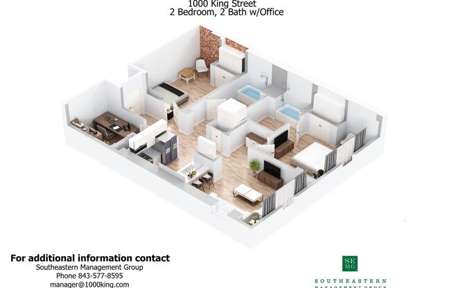 2 beds, 2 baths, 950 sqft, $2,600, Unit 127