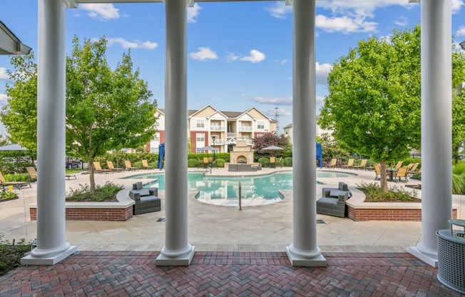 Swimming Pool and Covered Patio at Hampton Roads Crossing in Suffolk, Virginia