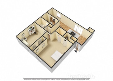 2 beds, 2 baths, 820 sqft, $1,152