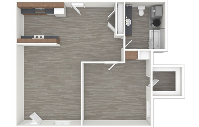 1 bed, 1 bath, 550 sqft, $1,192