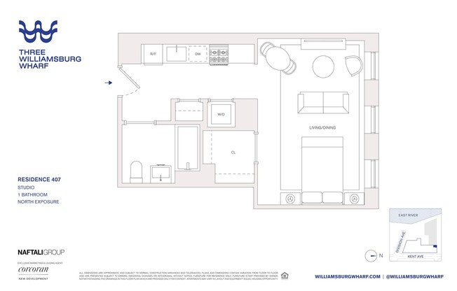 Studio, 1 bath, $3,850, Unit 407