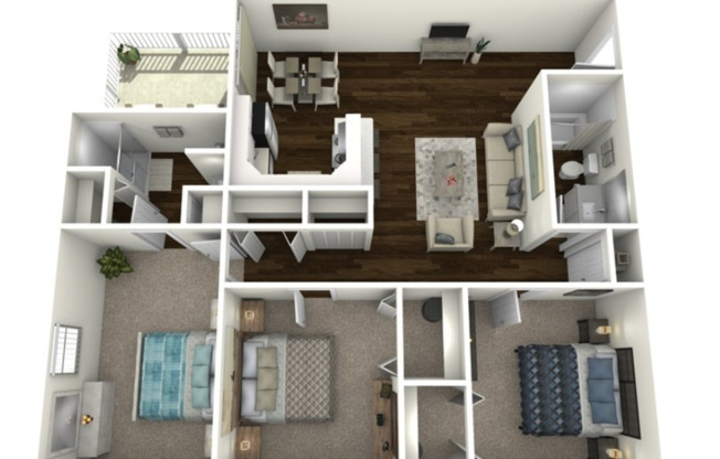 3 beds, 2 baths, 1,100 sqft, $1,700, Unit 7594-6