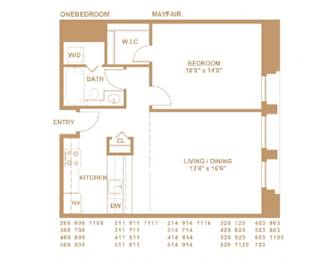 1 bed, 1 bath, 775 sqft, $1,533