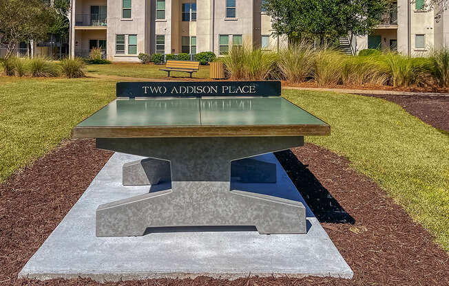 Ping pong table in the gaming area  at Two Addison Place Apartments , Georgia