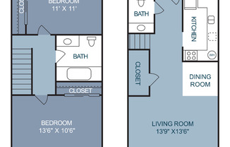 2 beds, 1.5 baths, 868 sqft, $1,755