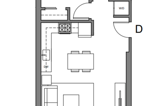 1 bed, 1 bath, 510 sqft, $2,900, Unit 206