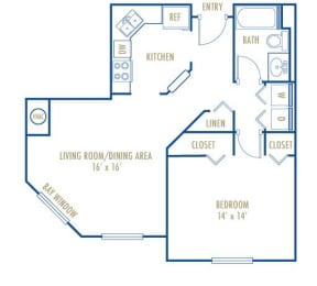 1 bed, 1 bath, 774 sqft, $1,590