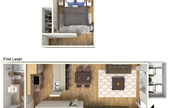 1 bed, 1 bath, 624 sqft, $2,136, Unit D232