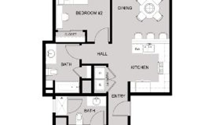 2 beds, 2 baths, 1,011 sqft, $1,770, Unit 211