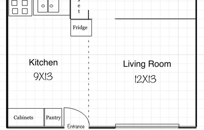 1 bed, 1 bath, $715