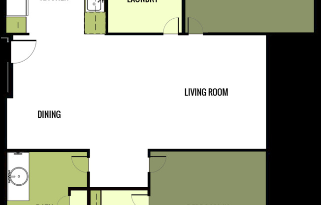 2 beds, 1 bath, $841