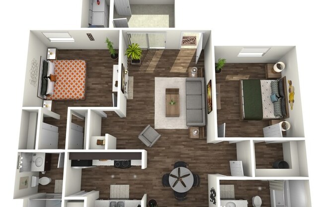 2 beds, 2 baths, 957 sqft, $3,460